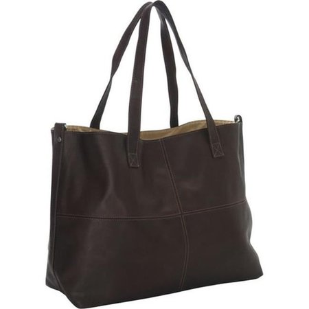 PIEL LEATHER Piel Leather 2993 - CHC Large Open Multi - Purpose Tote - Chocolate 2993-CHC